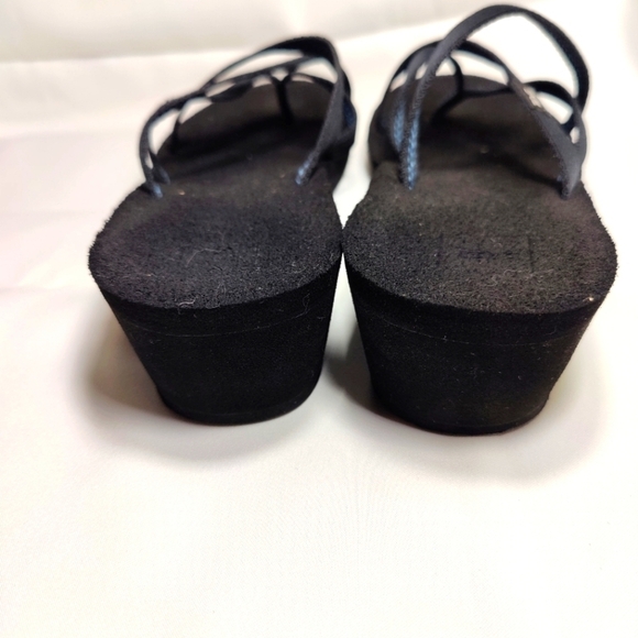 TEVA Mush Mandalyn Wedge Ola 2 Slip On Black Blue Women's Sandals Size 11 - Picture 7 of 10
